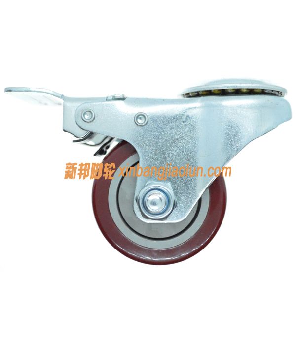 2.5寸孔顶枣红色pu铁全刹