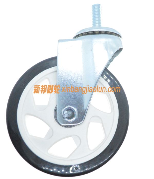 5寸丝扣黑色pu